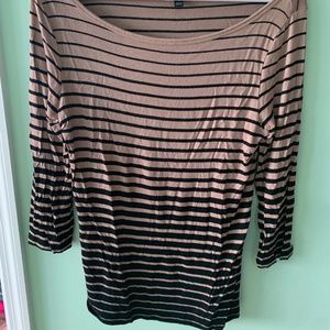 Striped Quarter sleeve T-shirt